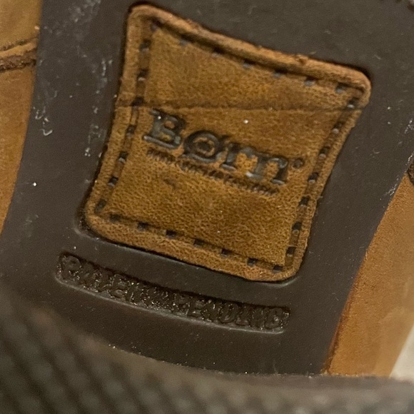 BORN Shearling Lined Tan Leather Heeled Boots | 37 - Picture 9 of 11